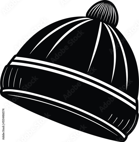 Silhouette of a Beanie Hat