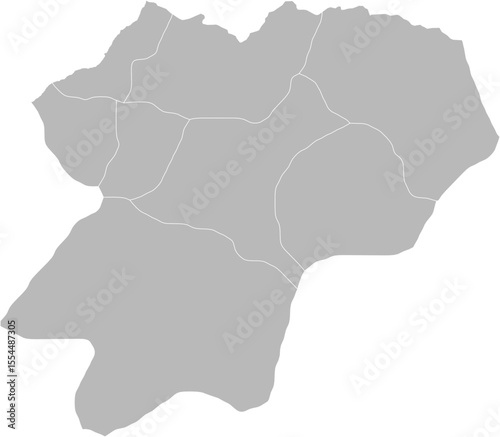 Artvin, Turkey – administrative vector map with district boundaries (Web Mercator projection, PPT-compatible & fully editable)