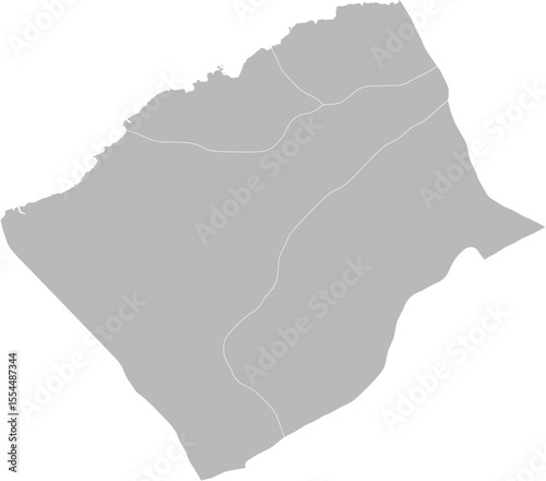 Bartin, Turkey – administrative vector map with district boundaries (Web Mercator projection, PPT-compatible & fully editable)