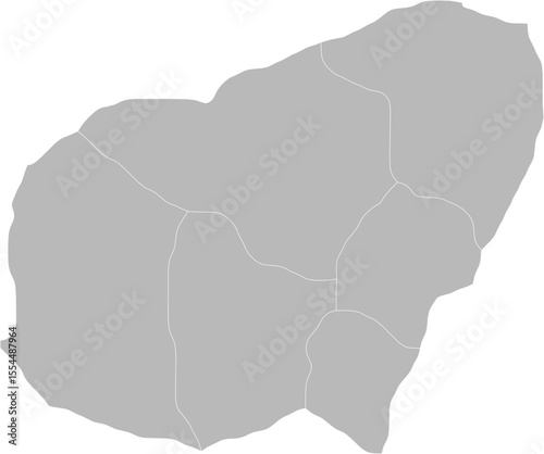 Usak, Turkey – administrative vector map with district boundaries (Web Mercator projection, PPT-compatible & fully editable)