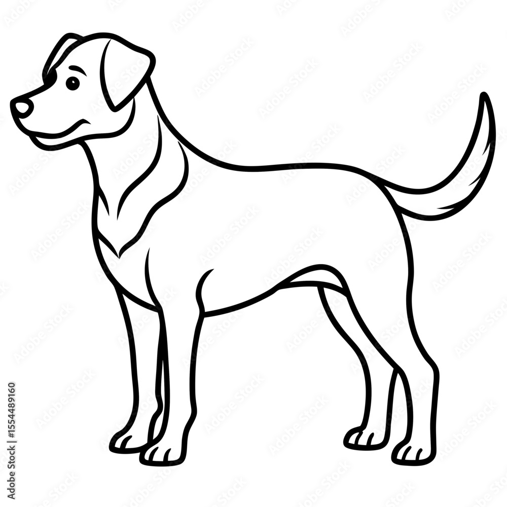 Fototapeta premium dogs line art vector