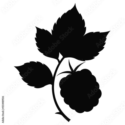  bramble silhouette on white-background