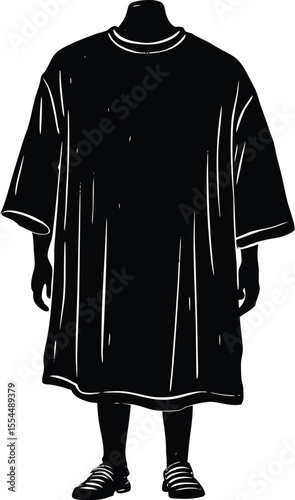 Silhouette of an Oversized T Shirt