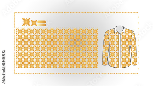 Gold Geometric Pattern Shirt Design