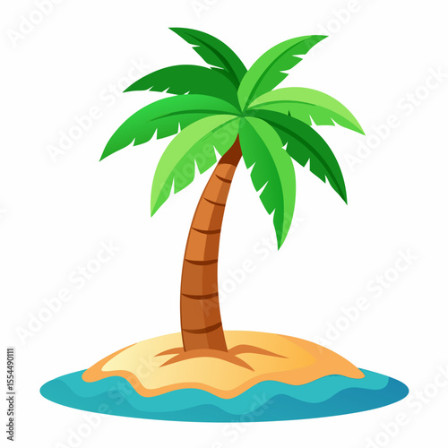 palm-tree-vector--white-background