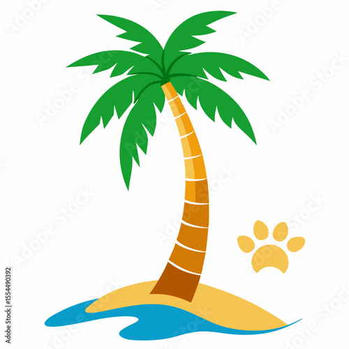 palm-tree-vector--white-background