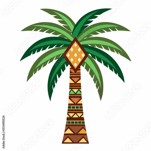 palm-tree-vector--white-background