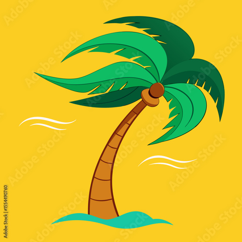 palm-tree-vector--white-background