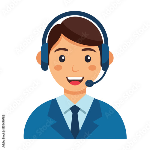 customer-care-executive-with-headset--smiling--fro.eps