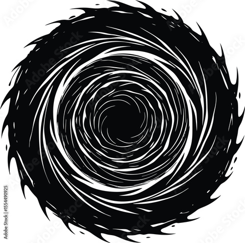 Silhouette of a Swirling Vortex