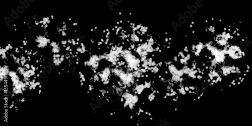 Snowflakes on dark background. white icy snowflakes isolated on black background, natural background. white crystalline powder on a black background. sugar dust. texture, pattern and clipping.