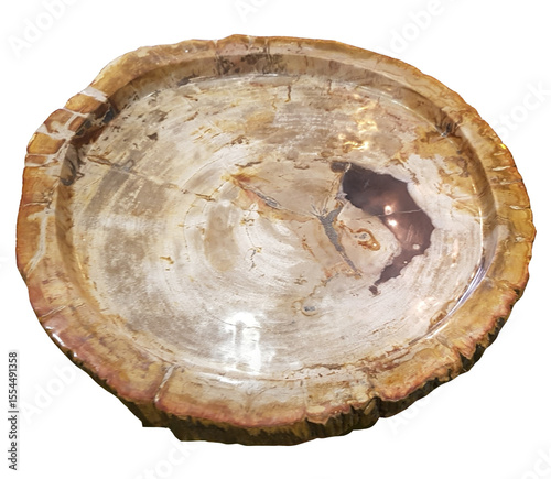 cross section of tree fossile trunk