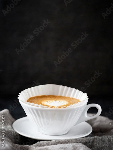 A coffee pour-over setup with a scale, precise aesthetic,