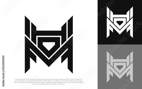 letter HM initial logo design