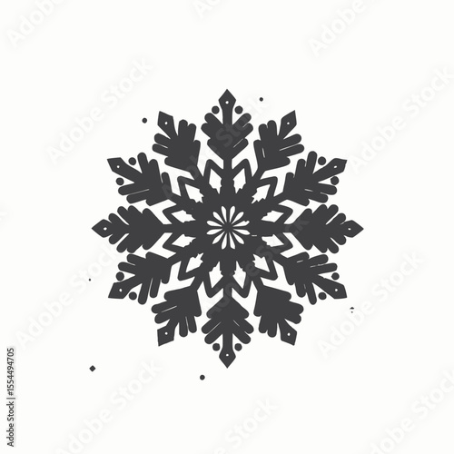 3d snowflake. Set of realistic snowflakes, black and white in color vector cartoon illustration isolated on white background