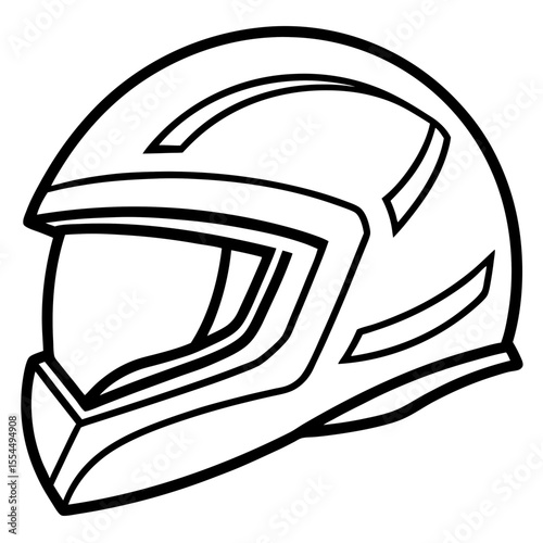 Helmet line art vector