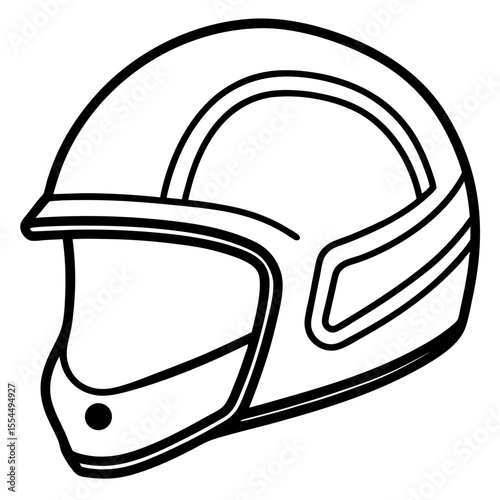 Helmet line art vector