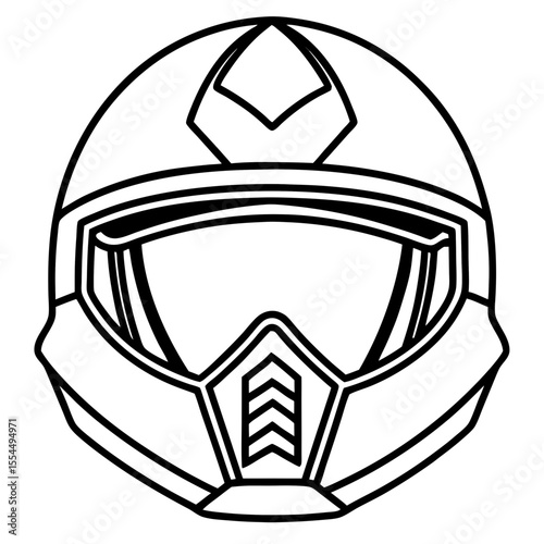 Helmet line art vector