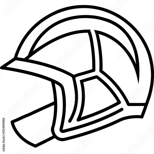 Helmet line art vector