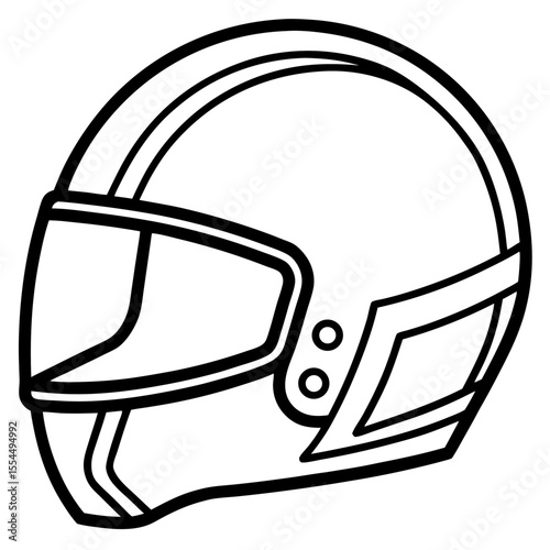 Helmet line art vector