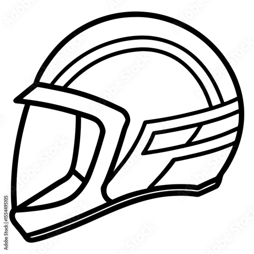 Helmet line art vector
