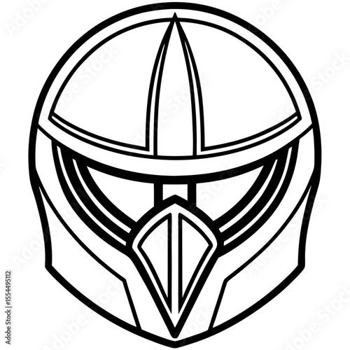 Helmet line art vector