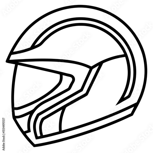 Helmet line art vector