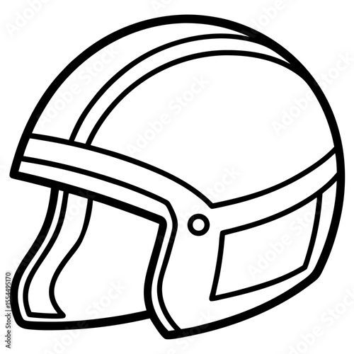 Helmet line art vector