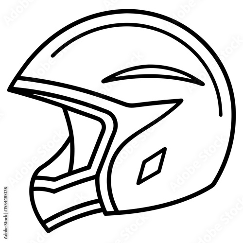 Helmet line art vector