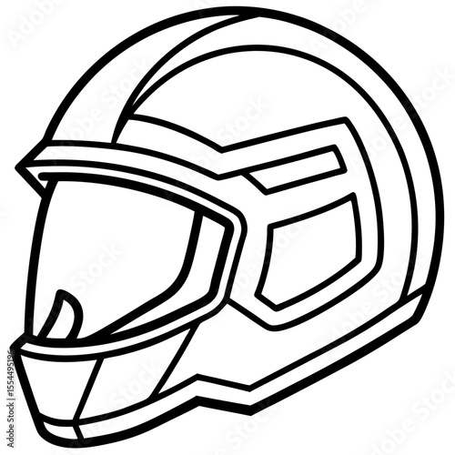 Helmet line art vector