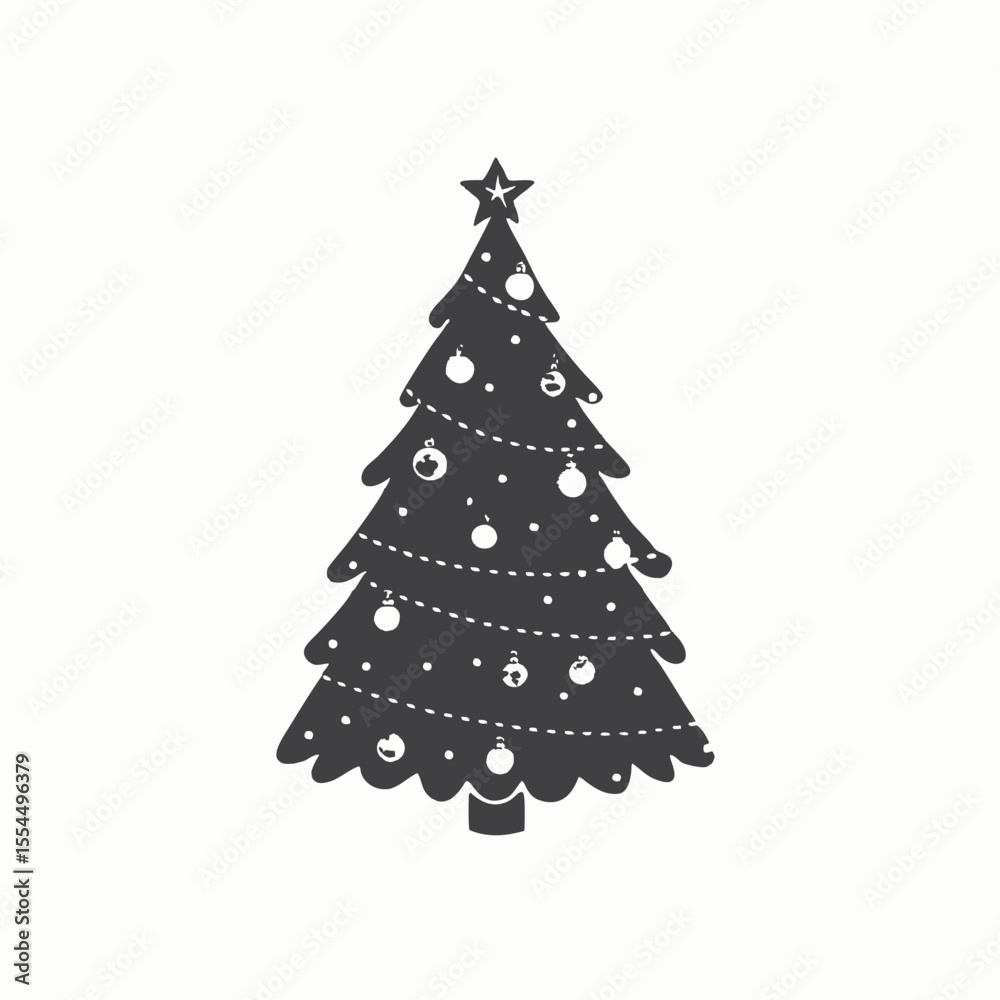 Fototapeta premium Realistic green isolated Christmas tree on a transparent white background