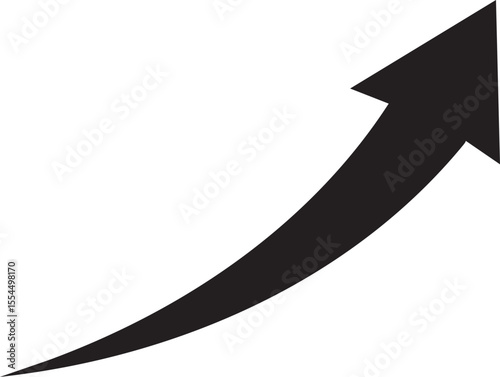Speed Motion Arrow with Sharp Curve and Modern Styling