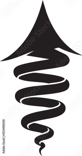 Tornado Spiral Arrow Symbol with Strong Visual Twist