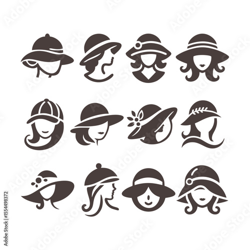 Women Hat Logo Vector