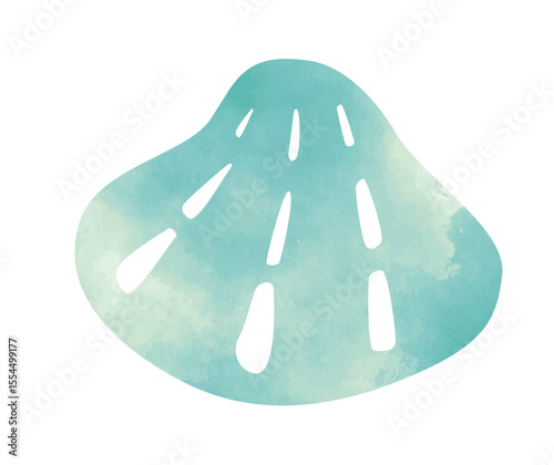 貝殻の水彩イラスト4