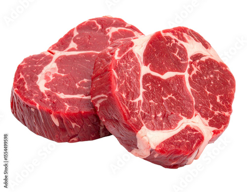 Raw beef ribeye steaks