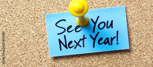 Blue Note See You Next Year! on Corkboard
