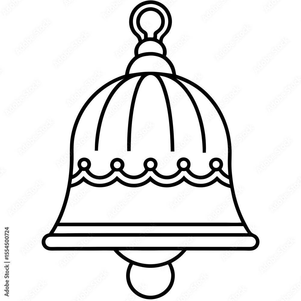Fototapeta premium Jhumka line art vector