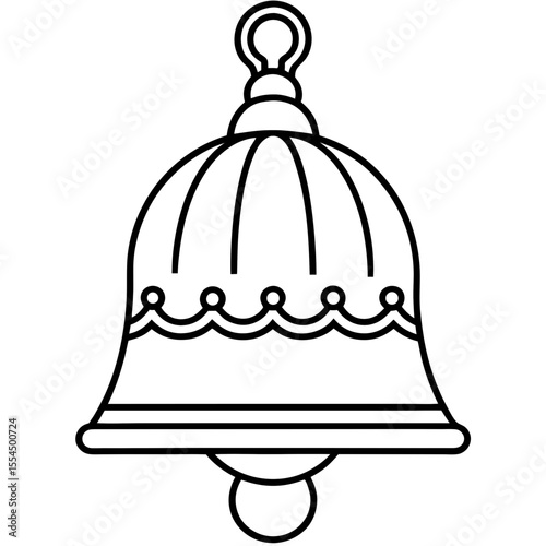 Jhumka line art vector