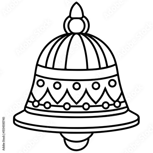 Jhumka line art vector