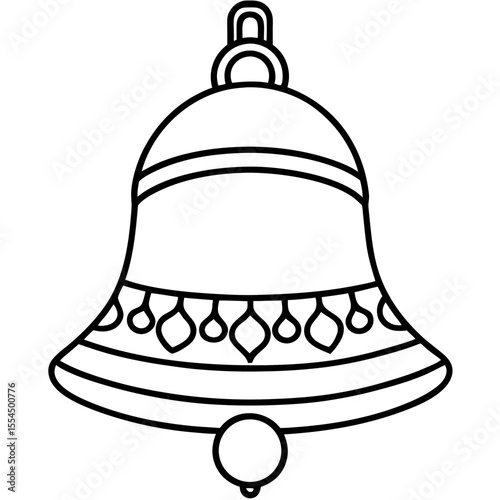 Jhumka line art vector