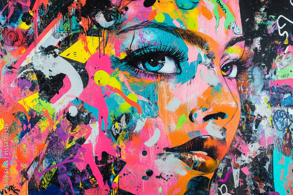 Fototapeta premium Street Art: Woman's Face