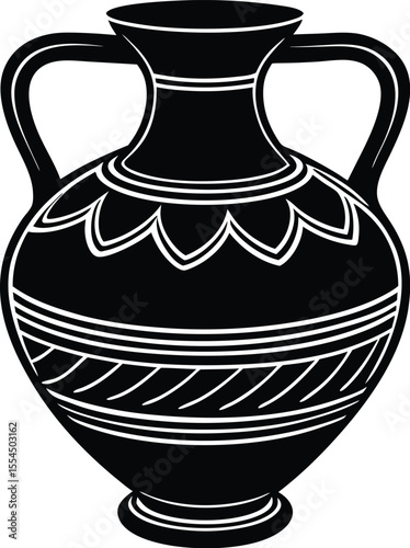 Silhouette of a Clay Amphora
