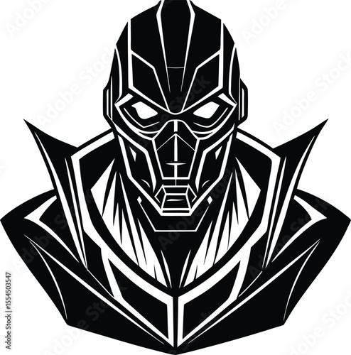 Silhouette of a Cyberpunk Mask