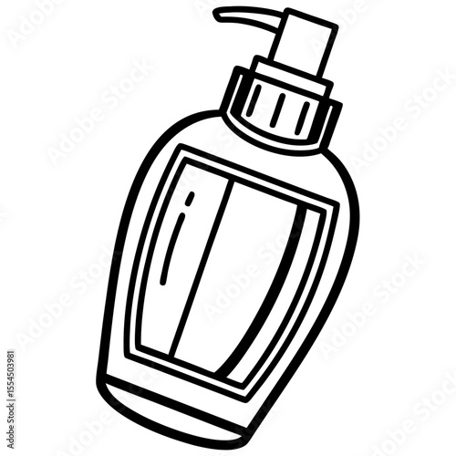 Lotion line art vector