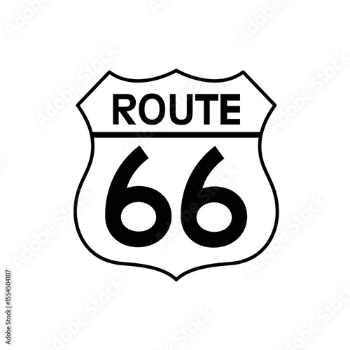 66 ROUTE ICON VECTOR SIGN SYMBOL