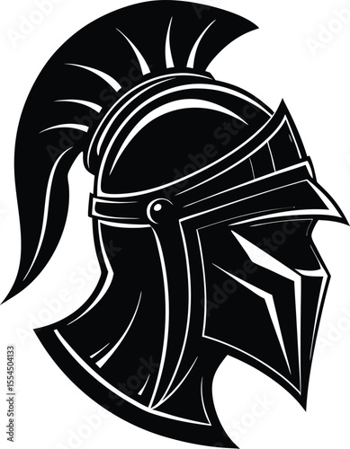 Silhouette of a Gladiator Helmet