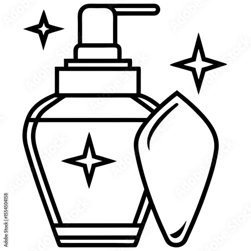 Lotion line art vector