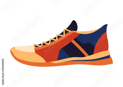 Basketball element. Game equipment, basketball shoes. Play stuff for professional sport. Cartoon flat vector illustration isolated on white background