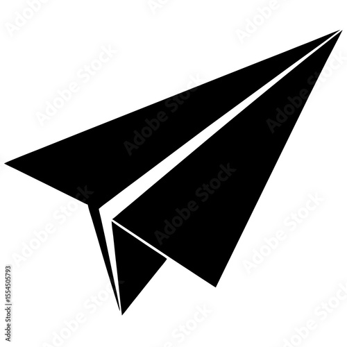 black paper plane